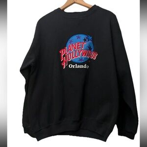 Vintage 90s Planet Hollywood Orlando Sweatshirt Embroidered Size Large